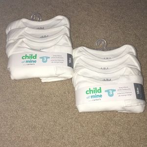 Lot of 2 Packs of Long Sleeve White Body Suits